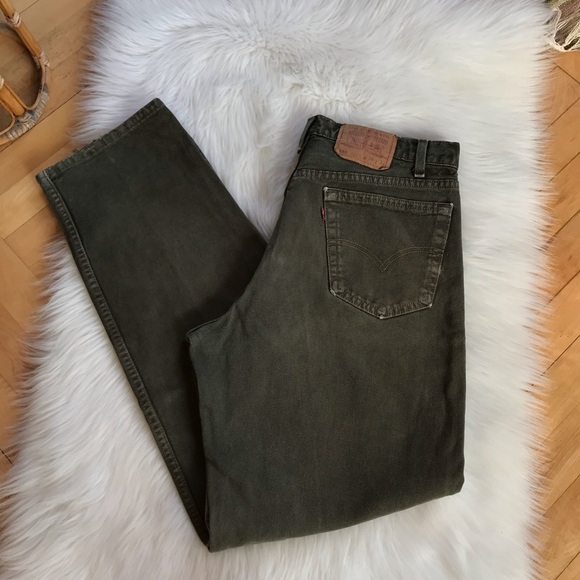 Levi's Other - Vintage USA made Levi’s 555 olive green jeans